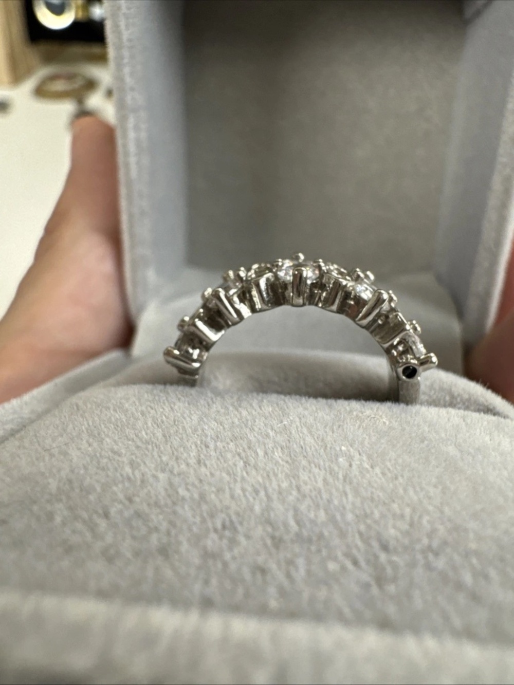 Marilyn Monroe™ Collection Baguette and Round Stone Band Size 5 Ring - Picture 11 of 11